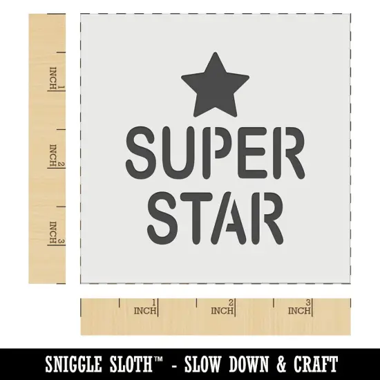 Super Star Fun Text Teacher School Wall Cookie DIY Craft Reusable Stencil {5}