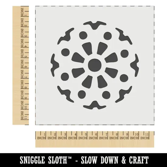 Mechanical Gear Cog Machine Wheel Wall Cookie DIY Craft Reusable Stencil {1}