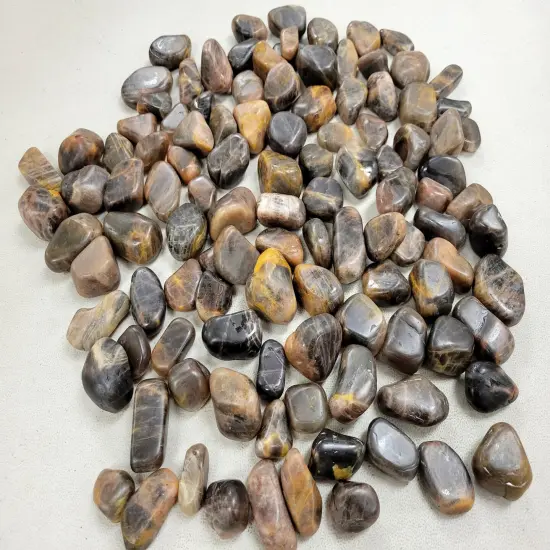 Tumbled Black Moonstone Crystals from India {5}