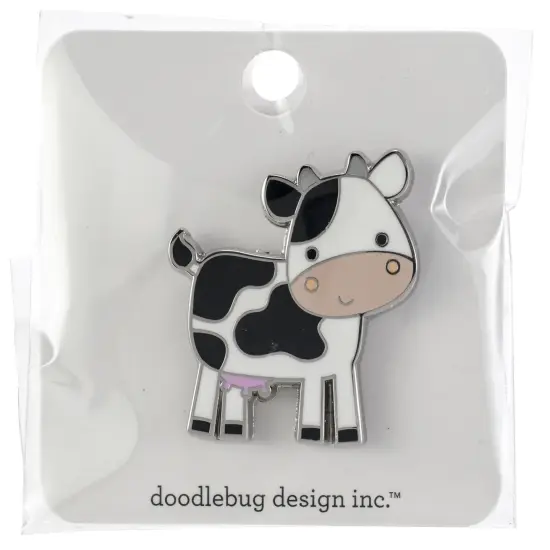 Doodlebug Collectible Enamel Pin-Cow {1}