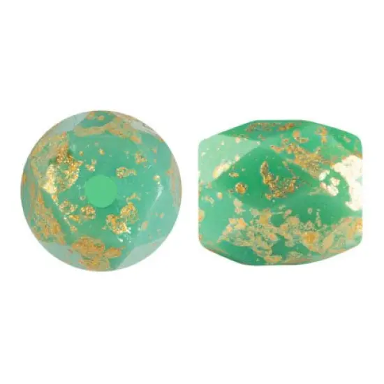 Baros Par Puca&reg; Czech glass bead, Frost Jade Splash, 10 grams {1}