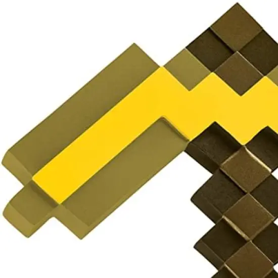 Minecraft Gold Pickaxe Child Costume Prop {4}