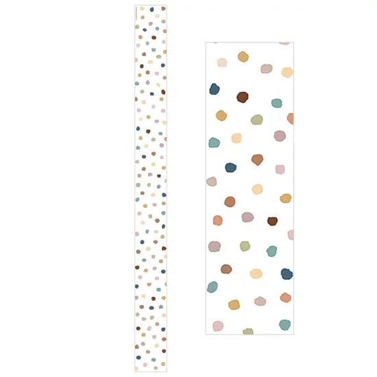 Everyone is Welcome Painted Dots Straight Border Trim, 35 Feet Per Pack, 6 Packs {3}