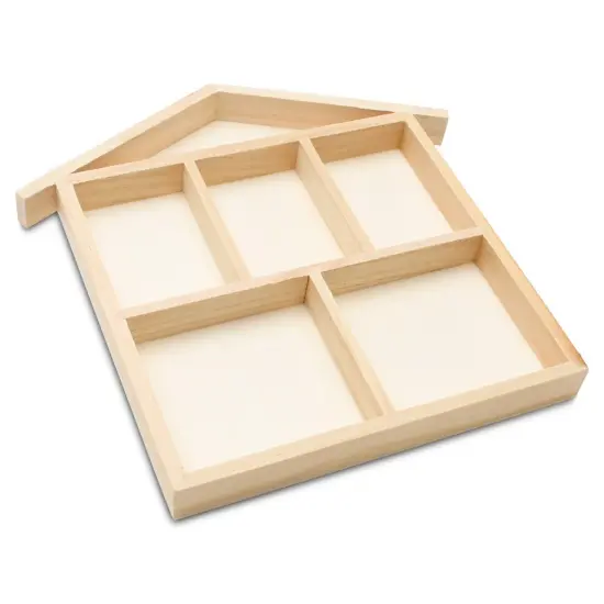 DIY House Shaped Shadow Box 10&rdquo;, Wooden Divided Serving Tray | Woodpeckers {2}
