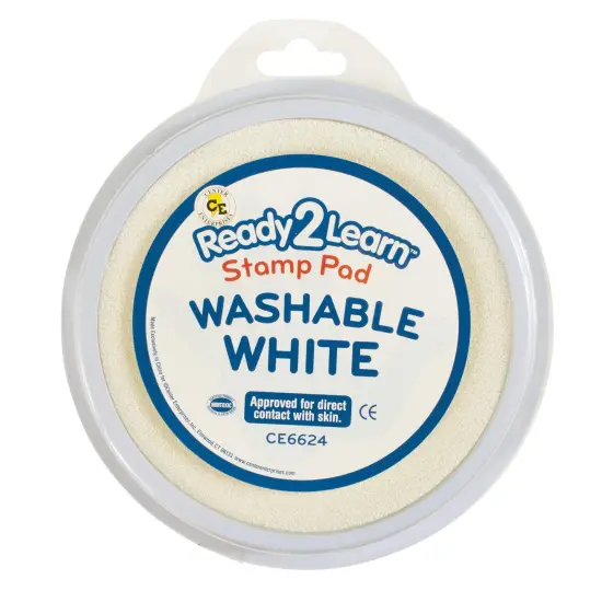 Jumbo Circular Washable Stamp Pad - White - 5.75" dia. - Pack of 3 {2}