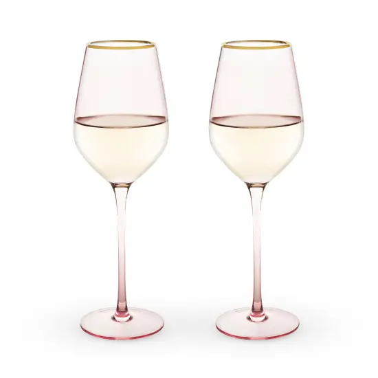 Rose Crystal White Wine Glass Set  {6}