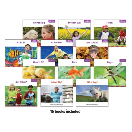 Decodable Readers Fluency Grade K-1 Short Vowels, 16 Books {1}