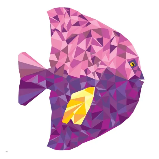 Ocean Life Geometric Color By Number Book-Softcover {6}