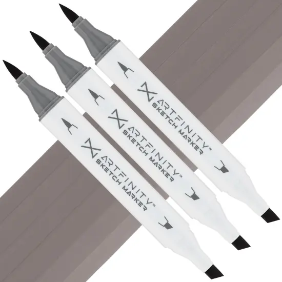 Artfinity Sketch Marker Sets - Set of 3 - Neutral Gray, Vibrant, Professional, Dye-Based Alcohol Markers for Artists, Drawing, Travel, & More {1}
