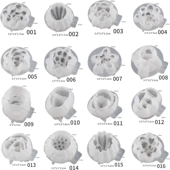 34 Pcs Succulent Candle Mold Succulent Mold Succulent Resin Mold Clay Mold Jewelry Resin Casting Mold Candle Making Molds Craft Supplies 3D Mold Silicone Mold for Resin Casting Mold Cat-Sleep {4}