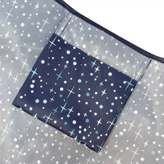 Wrapables Large Foldable Tote Nylon Reusable Grocery Bags, Twinkling Stars {6}