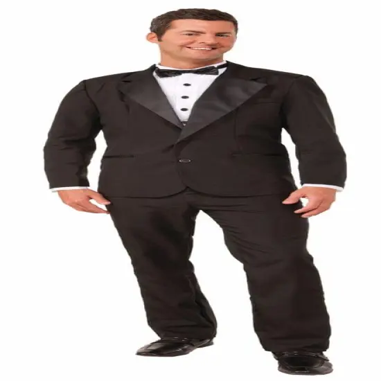 Instant Zip Up Blue Tuxedo Adult Costume {1}