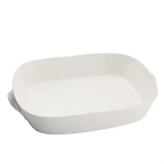 Portmeirion Sophie Conran Small 2.5 Pt Handled Rectangular Roasting Dish - White {2}