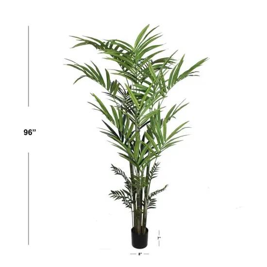 8' Artificial Kentia Palm Tree with 399 Leaves - Elegant Fake Indoor Plant in Decorative Pot, Perfect for Home or Office Decor, Floral Home by Artificial Flowers {4}
