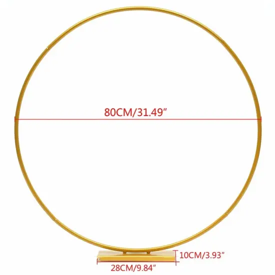 Background Stand Gold Round Wedding Arch Party Flower Display Frame Decor {4}