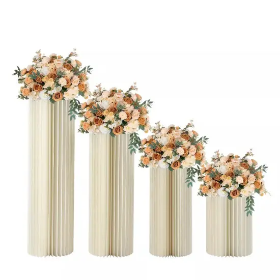 40cm+60cm+80cm+100cm Tall Foldable Cardboard Centerpiece Display Flower Stand {1}