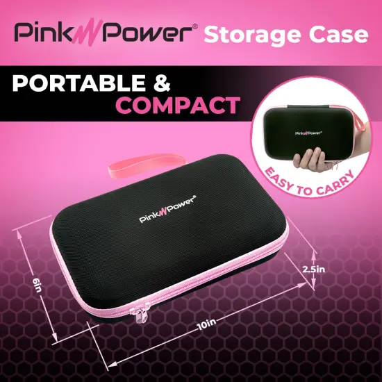 Pink Power Storage Case for Cordless Electric Scissor Box Cutter Cordless Screwdrivers - Craft Sewing Accessories Storage Case - Fits HG2043 HG1214 PP481 PP481-LK {3}