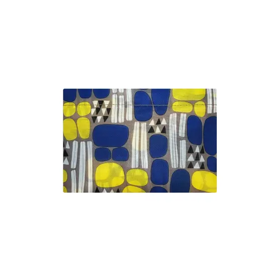 Wrapables Large Foldable Tote Nylon Reusable Grocery Bags, Yellow Abstract {4}