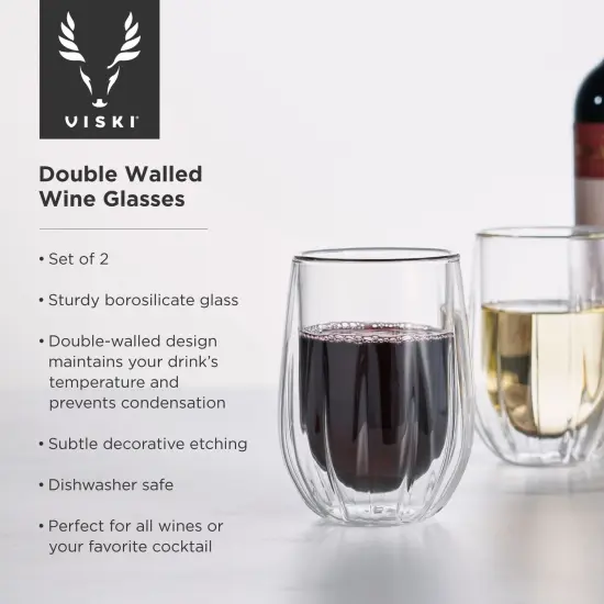 Double Walled Wine Glasses  {3}