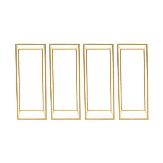 4Pcs Gold Metal Column Flower Stands Centerpiece Holder Rack Party/Wedding Decor {3}