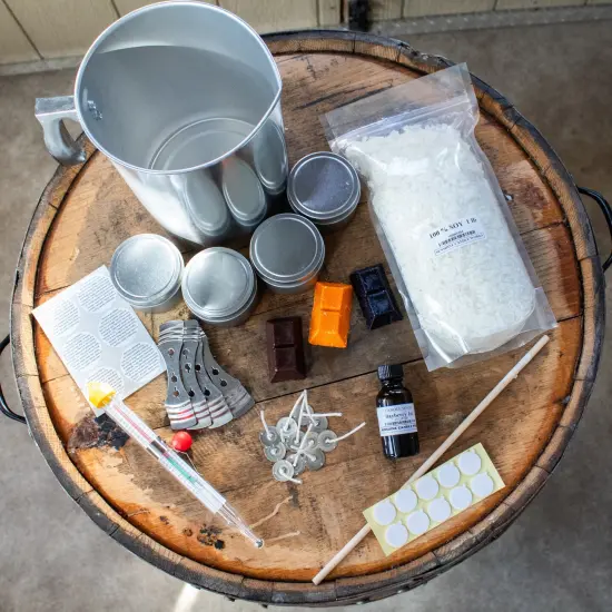 Lehman's Soy Candle Making Kit for Beginners, Complete Set, Makes four 2.5 oz Gift Size Candle Tins, Scented {2}