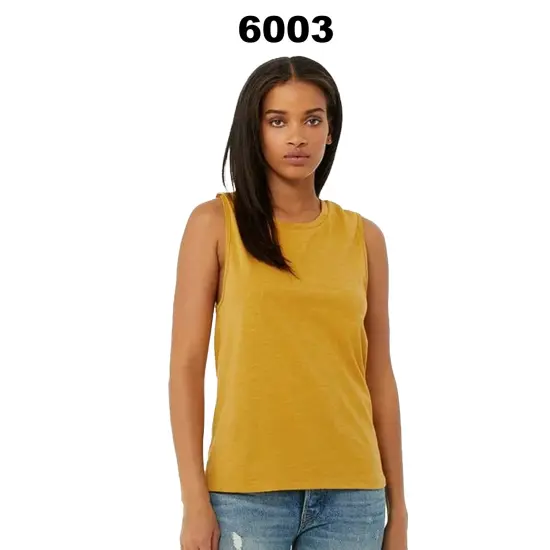 BELLA + CANVAS&reg; Women's Jersey Muscle Short Sleeve Crew Neck Tank - 6003 Navy {3}