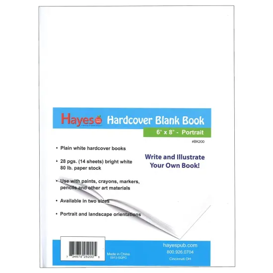 Hardcover Blank Book, Portrait 6" x 8", Pack of 12 {1}