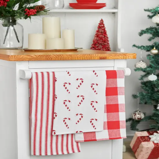 Candy Cane Wishes Towel {6}