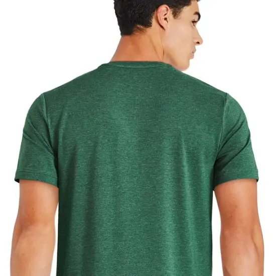 BELLA + CANVAS&reg; Heather CVC Short Sleeve V-Neck Tee Heather grass green {7}