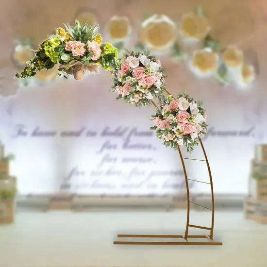 6.5ft Crescent Moon Wedding Backdrop Archway Stand Flower Rack Party Decoration {5}