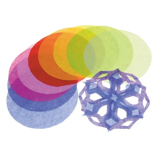 Tissue Circles, 4", Assorted Colors, 480 Per Pack, 3 Packs {2}