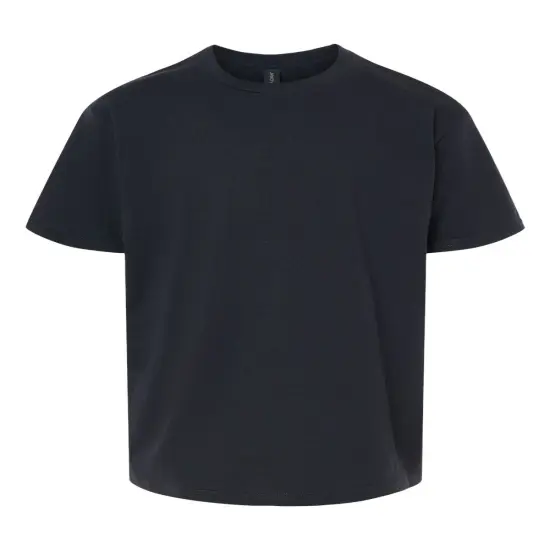 Gildan&reg; Softstyle Youth Short Sleeve Crew-Neck T-Shirt Black {1}