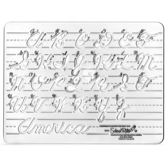 Handwriting Instruction Guide Template, Uppercase Cursive {1}