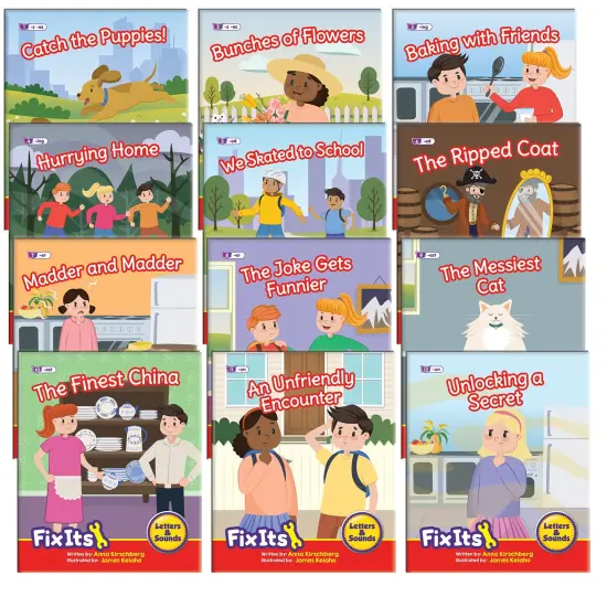 Fix Its Decodable Readers Suffixes Fiction Phase 6, Set of 12 {2}