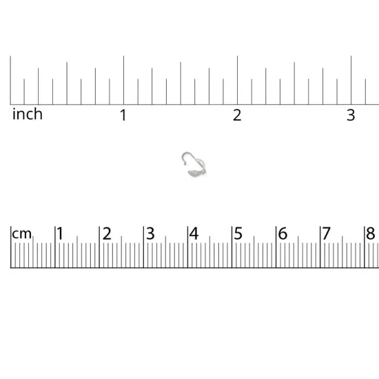 JewelrySupply Clam Shell Bead Tip .925 Sterling Silver (Package of 10) {3}