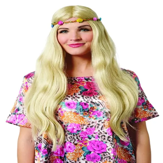Cool Cat Adult Costume Wig with Headband | Blonde {1}
