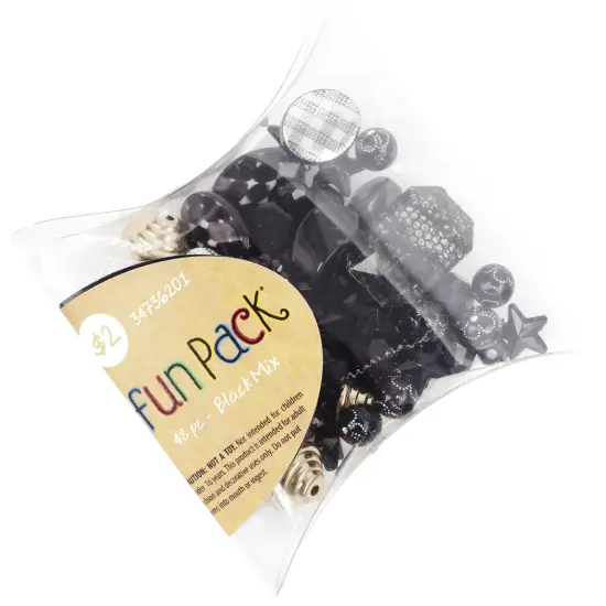 CousinDIY Fun Pack Bead Mix-Black Mix {3}