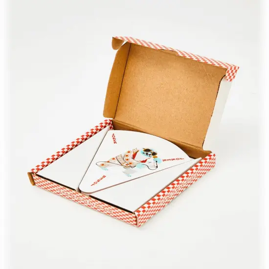 Pizza Slice-Shaped Playing Cards | 52 Card Deck + 2 Jokers {4}