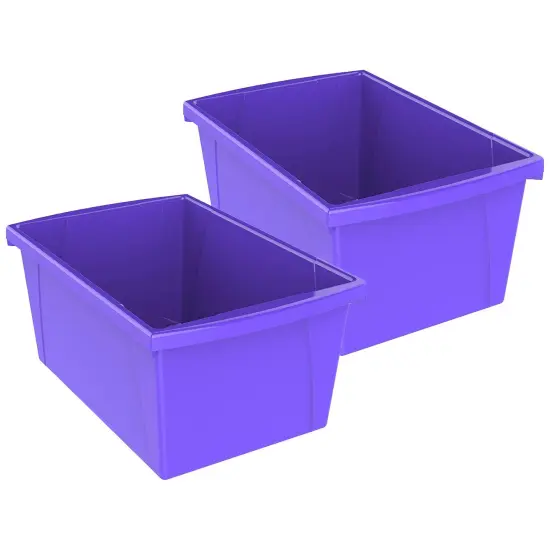 Medium Classroom Storage Bin, Purple, Pack of 2 {1}