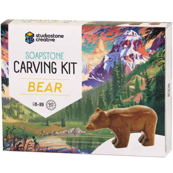 Mothers Day Gift - Bear Soapstone Carving Kit {1}
