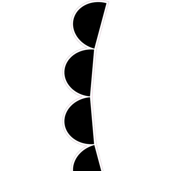 Black Half-Dots EZ Border&trade;, 48 Feet Per Pack, 3 Packs {3}