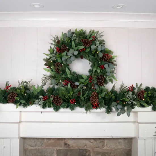 30 in. Lighted Christmas Wreath - Christmas Woods {6}