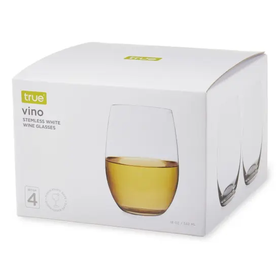 Vino Stemless White Wine Glassset of 4 {4}