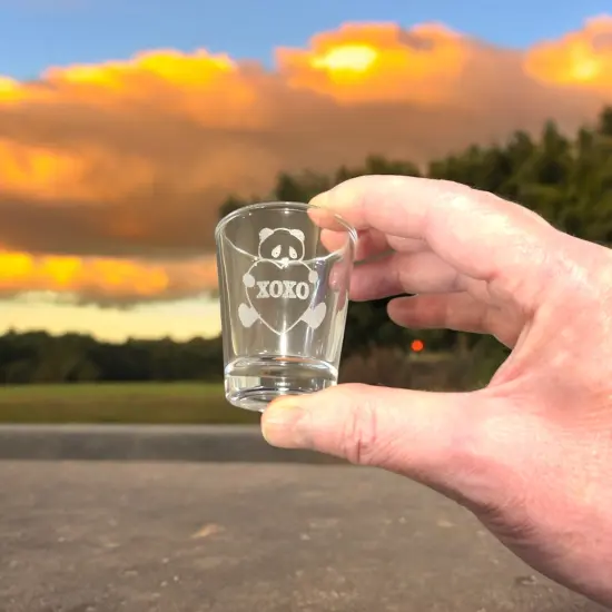 2oz XOXO Panda Shot Glass - Wild Life {3}