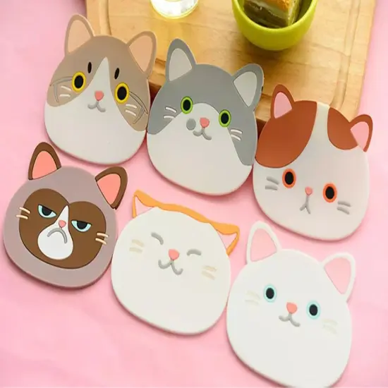 6 Pack Cat Coaster Set {2}