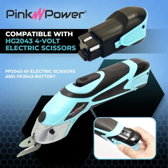 Pink Power 4V HG1214 Lithium Ion Electric Scissors Replacement Battery {3}