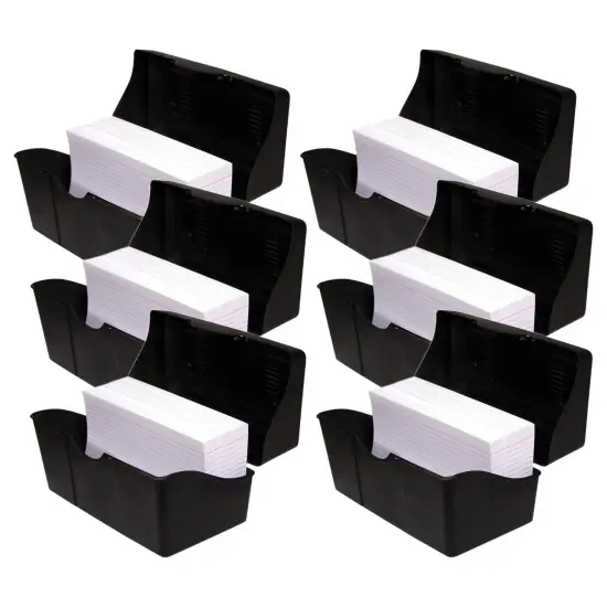 Black Index Card Holder, 4" x 6", Pack of 6 {1}