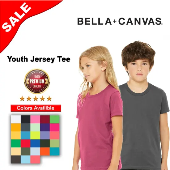 BELLA + CANVAS&reg; Youth Jersey Crew Neck Short Sleeve Tee - 3001Y Berry {2}