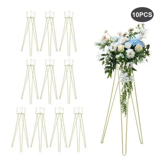 10pcs 3.4ft Flower Plant Stand Display Rack Flower Pot Holder Party Floral Decor {3}