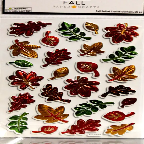 Fall Paper Crafts Fall Foiled Leaves Stickers {1}